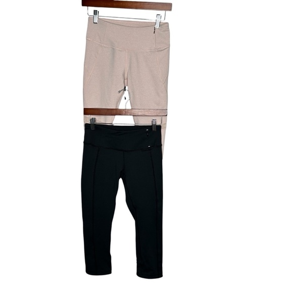 Calia Women’s Crop Leggings Small Pink Black Sheer Details Activewear Lot Of 2 - Picture 1 of 11